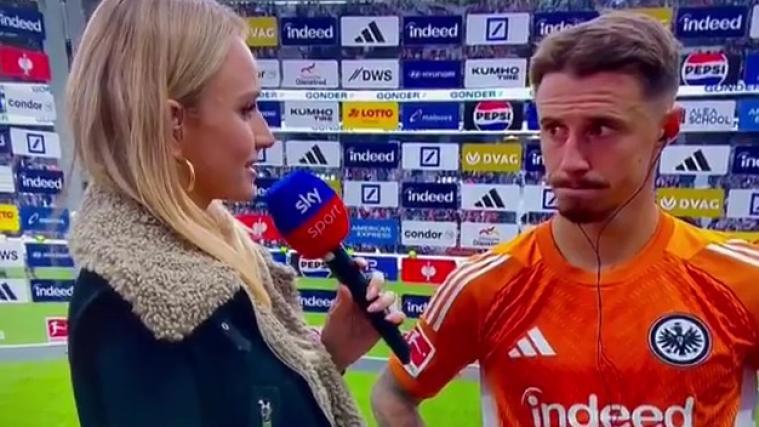 Werder Bremen captain Marco Friedl was mistaken for a Frankfurt player.