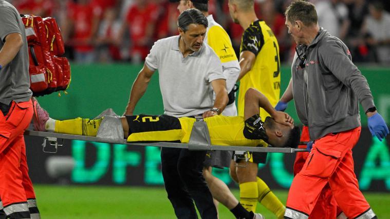 Yan Couto was the victim of a truly hard foul – but he didn't receive a red card. © APA/afp / INA FASSBENDER