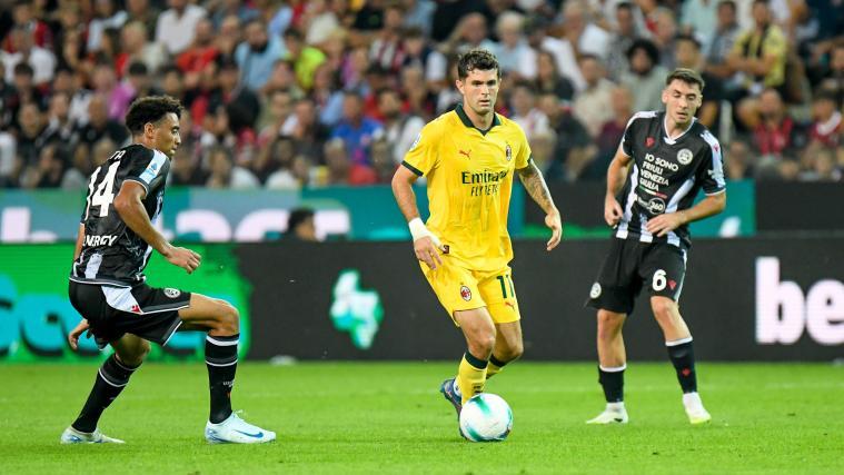 Christian Pulisic (Mitte) war der Matchwinner für Milan. © ANSA / Ettore Griffoni