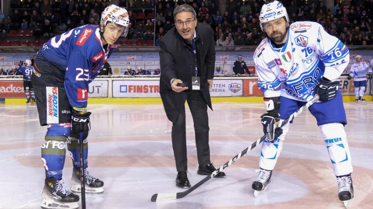 Cortina-Kapitän Francesco Adami (hier neben Rittens Simon Kostner) wechselt ins Pustertal. © Foto Max Pattis