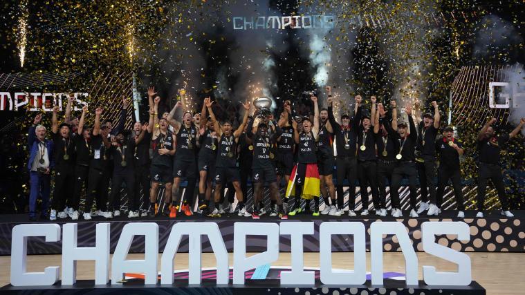 Deutschlands Nationalmannschaft gewann den Europameistertitel. © APA/afp / GINTS IVUSKANS