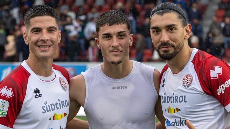 Die FCS-Torschütze gegen Reggiana: Simone Tronchin, Jacopo Martini und Silvio Merkaj. © FCS