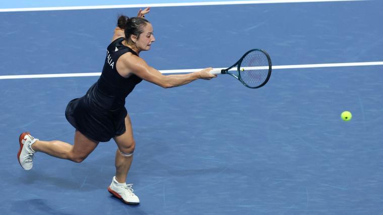 Elisabetta Cocciaretto defeated Emma Navarro. © APA/afp / STR