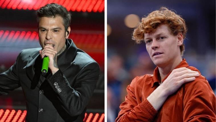 Fedez (links) und Jannik Sinner.
