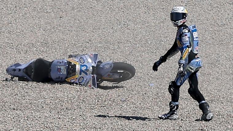 For Alex Marquez, it was a tough day in his home country. © APA/afp / LLUIS GENE