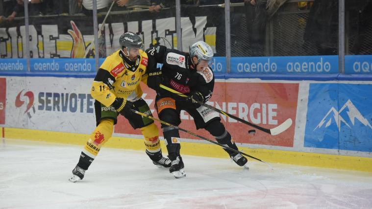 Der HC Pustertal hat sich gegen die Vienna Capitals durchgesetzt. © Johann Pittner