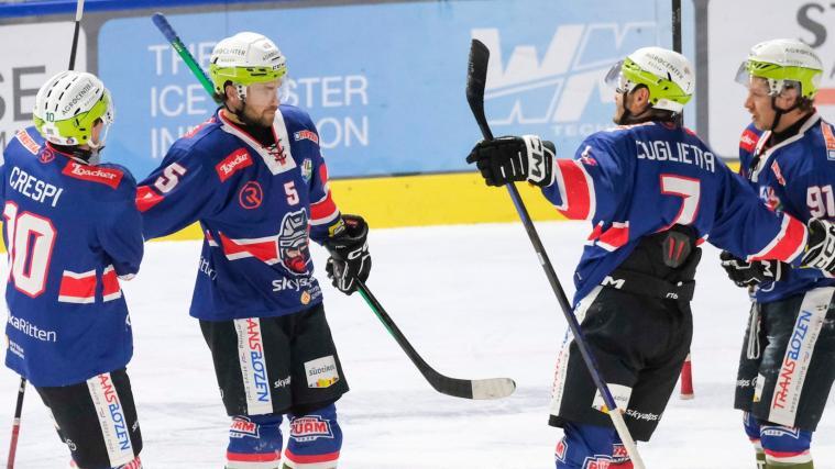 Die Rittner Buam haben einen deutlichen Sieg über den HC Gröden eingefahren. © Max Pattis / Rittner Buam