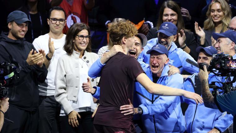 An Unterstützung  – auch aus den eigenen Reihen – fehlte es Jannik Sinner in Turin wahrlich nicht. © FELICE CALABRO' / Felice Calabro'