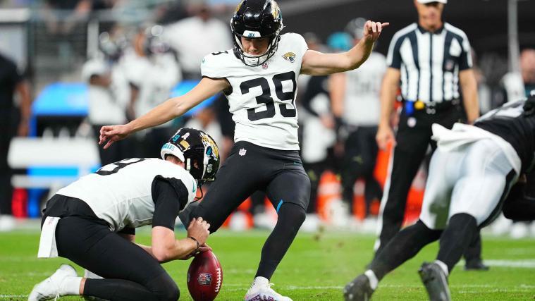 Cam Little (r.)  von den Jacksonville Jaguars gelang ein seltenes Kunststück © APA / CHRIS UNGER