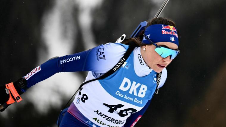 Dorothea Wierer geht in ihre letzte Weltcupsaison. © APA/afp / MARCO BERTORELLO