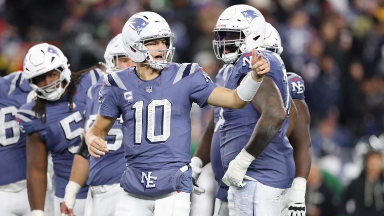 Drake Maye jubelt mit den Patriots. © APA / MADDIE MEYER