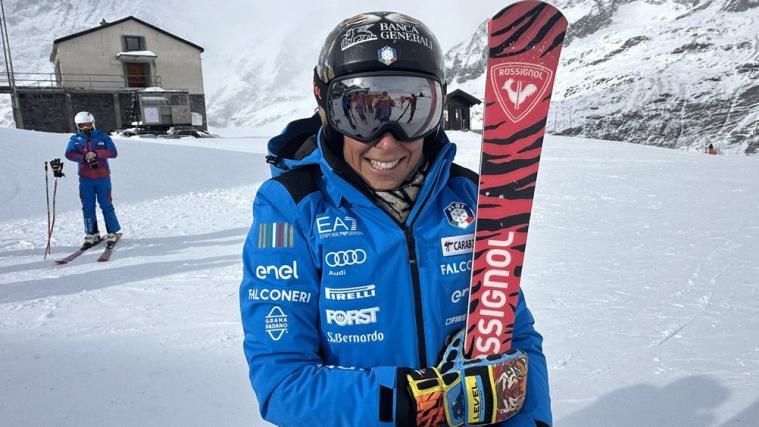 Federica Brignone is back on skis. © FISI