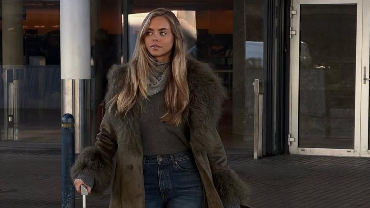 Jannik Sinners Freundin Laila bei der Abreise aus Dänemark. © Instagram