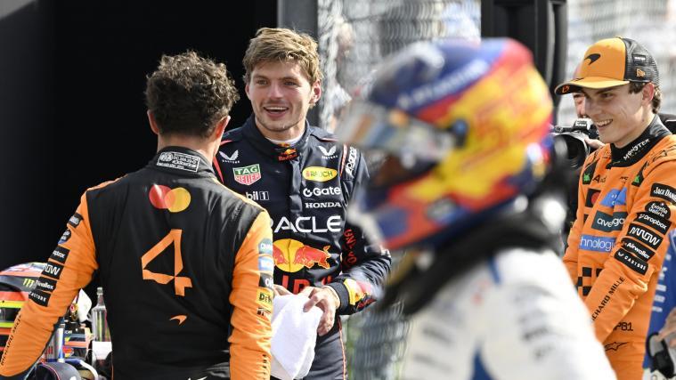 Lando Norris (l.), Max Verstappen (Mitte) und Oscar Piastri kämpfen um die WM-Krone. © ANSA / Daniel Dal Zennaro