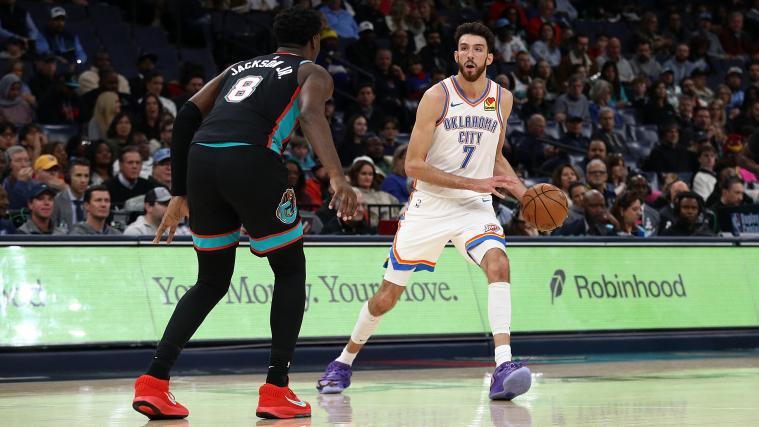 Verbuchte einen perfekten Abend: Chet Holmgren (r.) von OKC. © APA / JUSTIN FORD