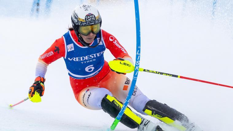 Wendy Holdener greift im Slalom von Levi wieder an. © ANSA / ANDREA SOLERO