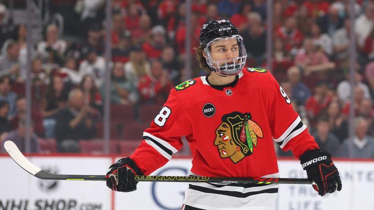 Connor Bedard fällt für unbestimmte Zeit aus. © APA / MICHAEL REAVES