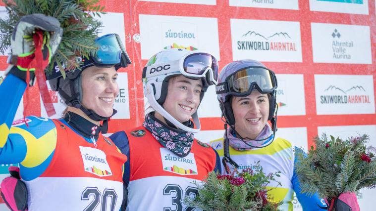 Das Podium im Ahrntal: Estelle Alphand, Liv Moritz und Giulia Valleriani (v.l.) © Pierre Sieberin