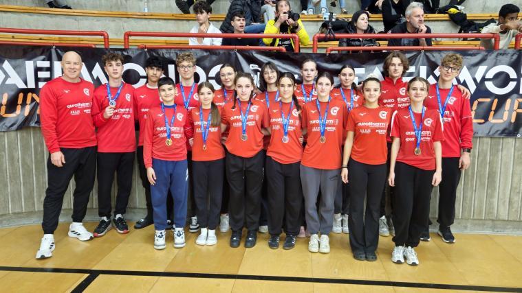 Das Team Taekwondo Südtirol Eurotherm.