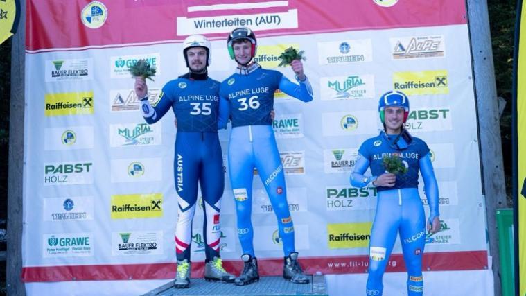 Fabian Achenrainer  und der Südtiroler Alex Oberhofer   strahlten von ganz oben. © alle Fotos: Ulrich Wilhelm