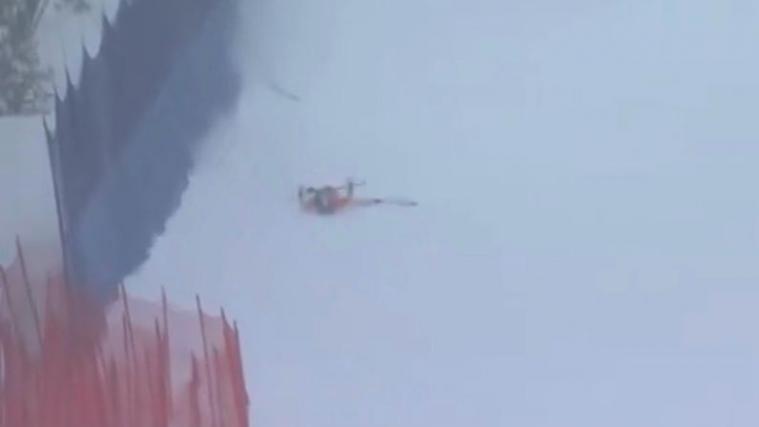 Franjo von Allmen rutschte in die Fangnetzte. © Screenshot