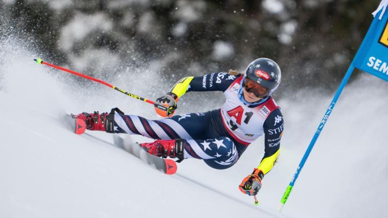 Mikaela Shiffrin greift im Finale an. © APA / GEORG HOCHMUTH