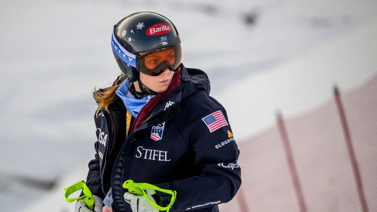 Mikaela Shiffrin hatte so einiges zu sagen. © APA/afp / FABRICE COFFRINI