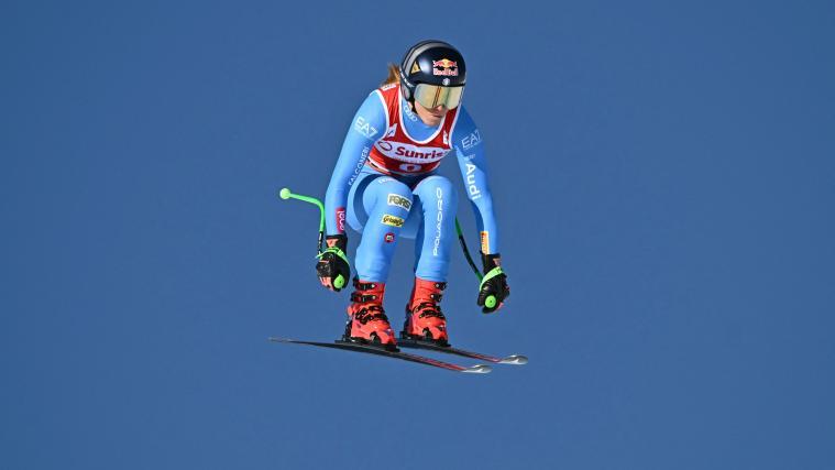 Sofia Goggia beweist aufsteigende Form. © APA/afp / FABRICE COFFRINI