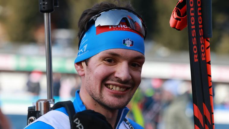 Tommaso Giacomel gewann den Sprint von Hochfilzen. © TEY / Pierre TEYSSOT