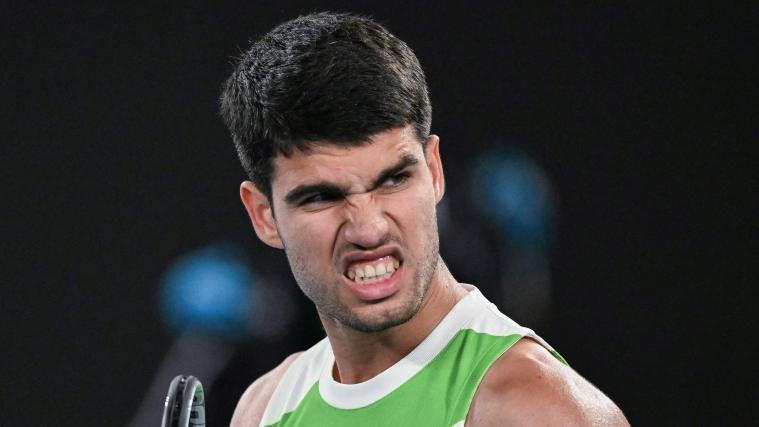 Carlos Alcaraz  steht in der dritten Runde. © APA/afp / PAUL CROCK