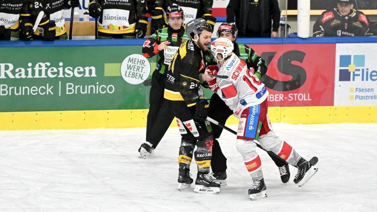 Daniel Glira und die Brunecker nahmen den Spitzenreiter aus Klagenfurt in die Mangel. © HCP/Iwan Foppa