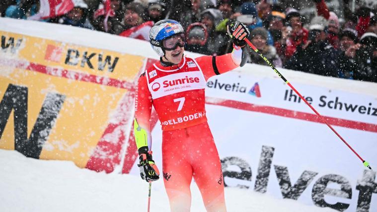 Der Schweizer Marco Odermatt tütete seinen 72. Weltcupsieg ein. © APA/afp / FABRICE COFFRINI