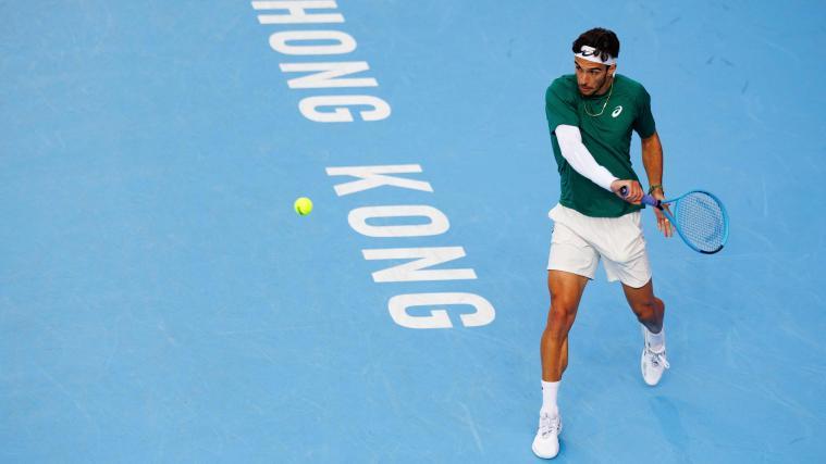 Lorenzo Musetti verlor das Finale in Hongkong gegen Alexander Bublik. © APA/afp / MAY JAMES