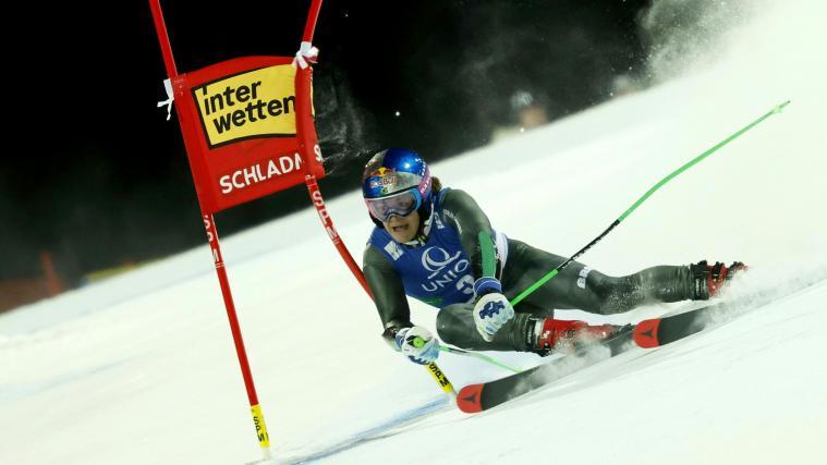 Lucas Pinheiro Braathen liegt nach dem ersten Lauf vorne. © APA / ERWIN SCHERIAU
