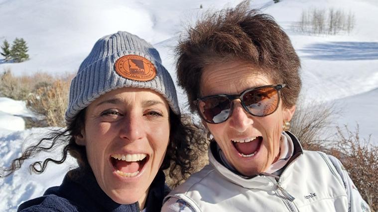 Maria Rosa Quario (rechts)  mit Tochter Federica Brignone.