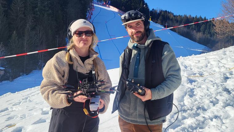 Melanie und Daniel sorgen in Kitzbühel für fantastische Bilder.