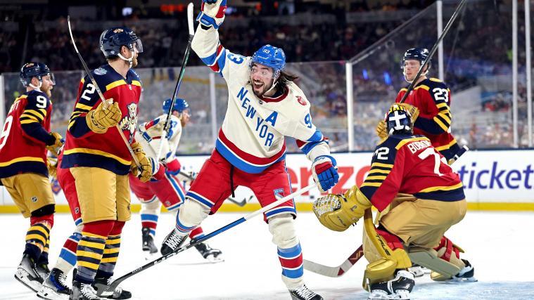 Mika Zibanejad  (im weißen Trikot) erzielte drei Tore. © APA / CARMEN MANDATO