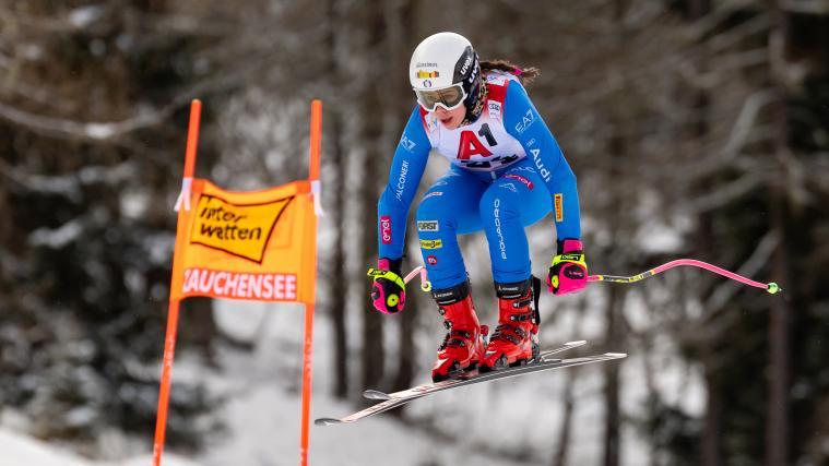 Nadia Delago was among the fastest in downhill training. © APA / EXPA/ JOHANN GRODER