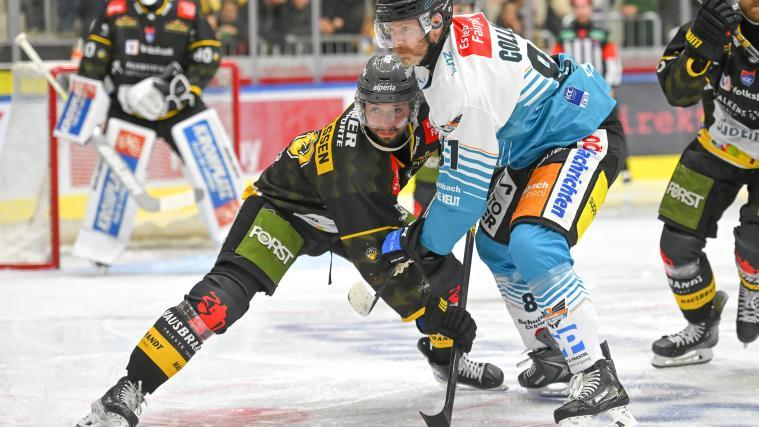 Raphael Andergassen (left) and HC Pustertal host Linz. © Iwan Foppa