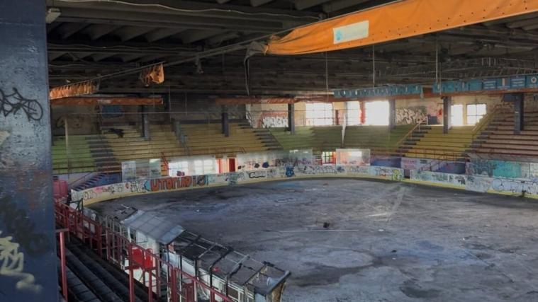 Das Stadion „Agorá“ in Mailand gleicht derzeit einer Ruine.