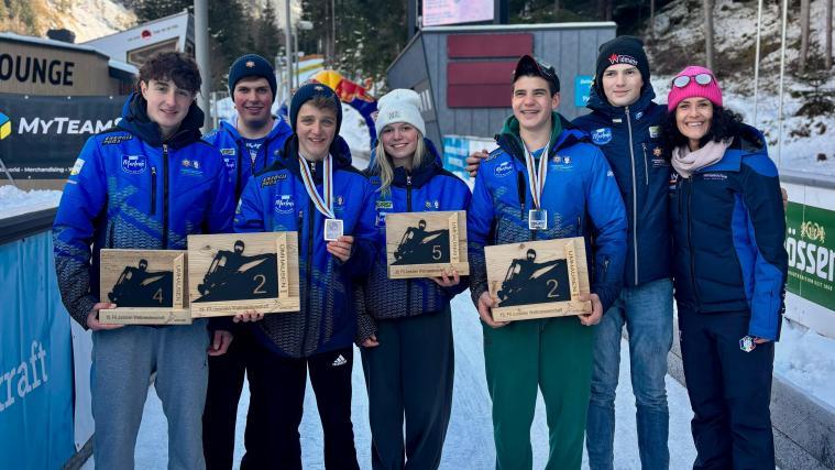 Die Südtiroler überzeugten bei der Junioren-WM der Naturbahnrodler. © FISI
