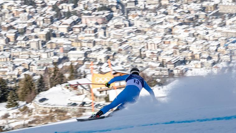 Dominik Paris hoch über Bormio: Der Ultner kennt die Stelvio wie kein Zweiter. © APA / EXPA/ JOHANN GRODER
