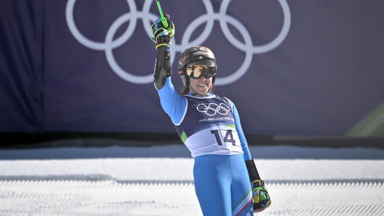 Federica Brignone liegt in Führung. © APA/afp / TIZIANA FABI