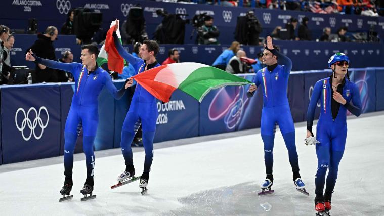 Italiens Herren-Staffel jubelte. © APA/afp / GABRIEL BOUYS