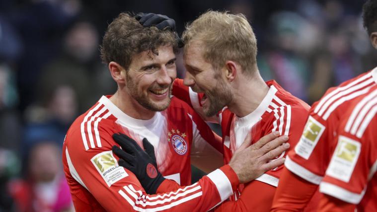 Leon Goretzka (links) schoss das 3:0. © ANSA / CHRISTOPHER NEUNDORF