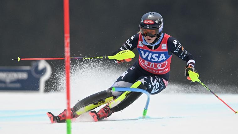 Mikaela Shiffrin gilt bei den Olympischen Spielen als haushohe Favoritin auf Gold im Slalom. © APA/afp / MICHAL CIZEK