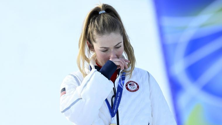 Mikaela Shiffrin wurde von ihrem Emotionen übermannt. © ANSA / DANIEL DAL ZENNARO