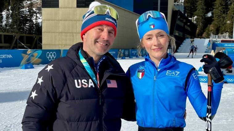 Armin Auchentaller und seine Tochter Hannah Auchentaller bei den Olympischen Spielen 2026. © fop