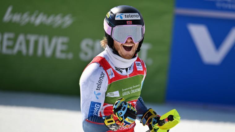 Atle Lie McGrath hat den Slalom in Kranjska Gora gewonnen. © APA/afp / JURE MAKOVEC