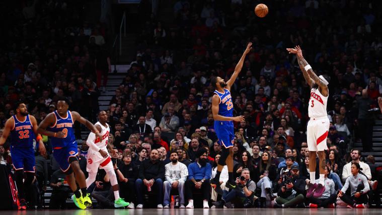 Brandon Ingram (rechts) konnte die Niederlage seiner Raptors nicht verhindern. © APA / COLE BURSTON
